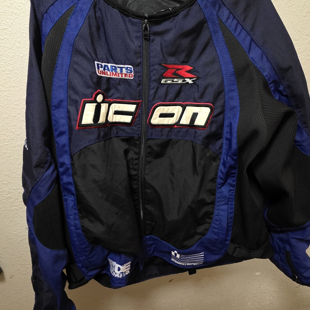 ICON Black and Blue Racing Jacket